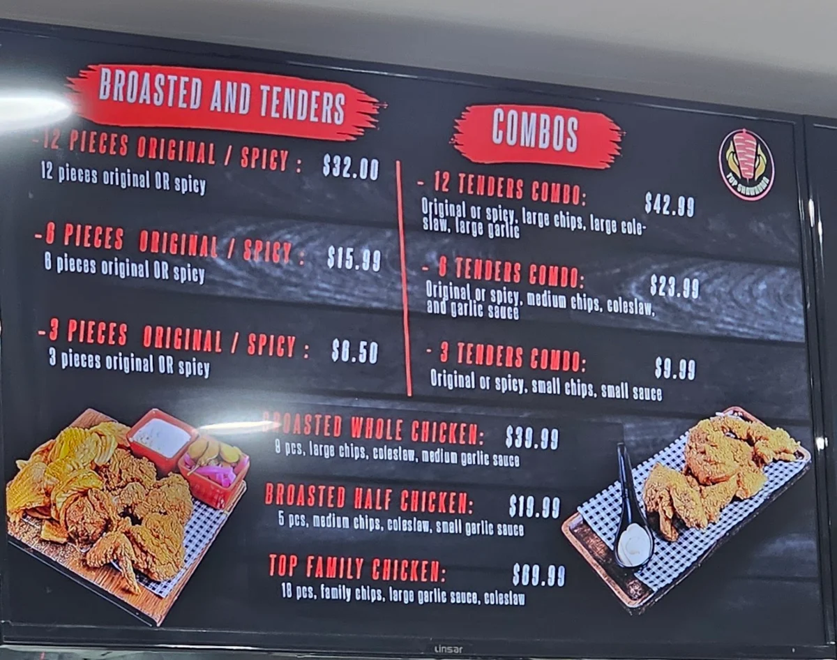 Menu, Mr Shawarma Campbelltown