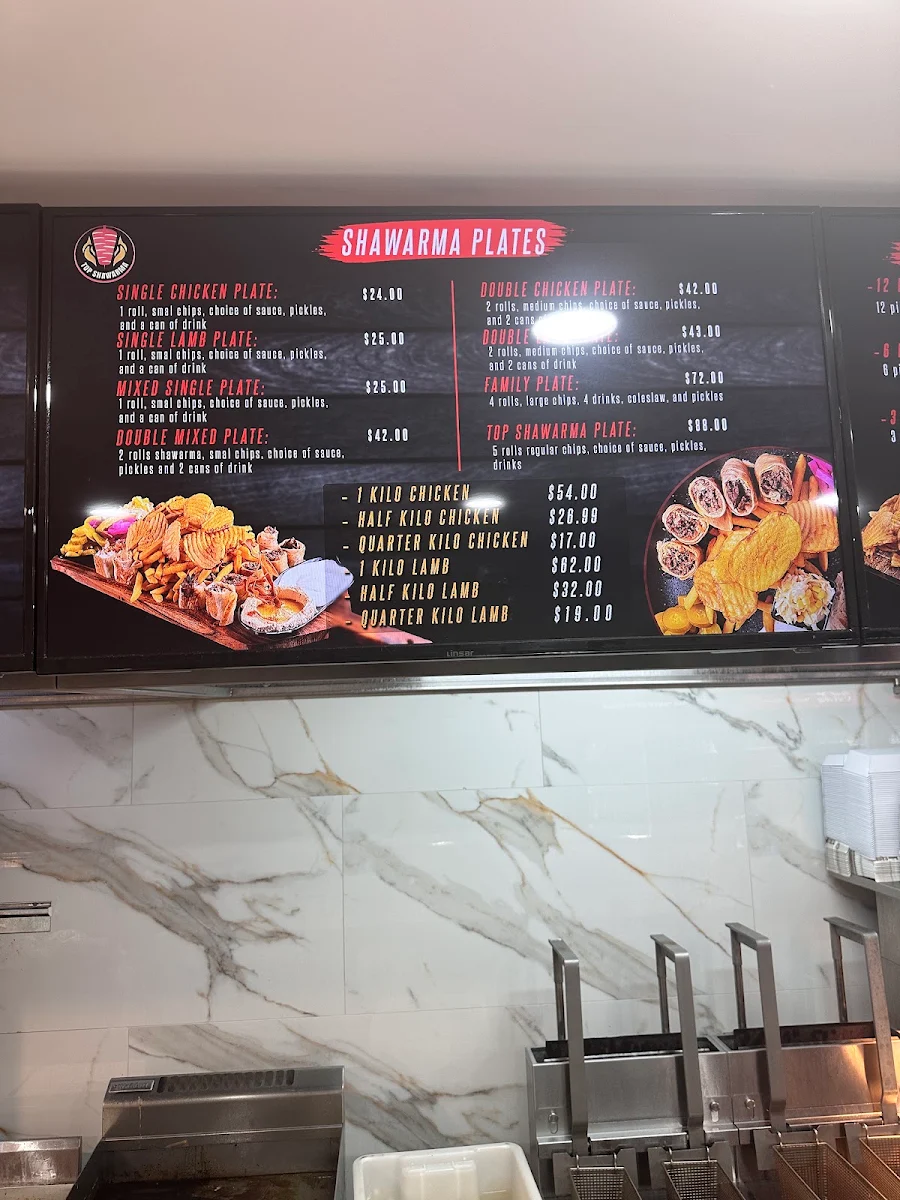 Menu, Mr Shawarma Campbelltown