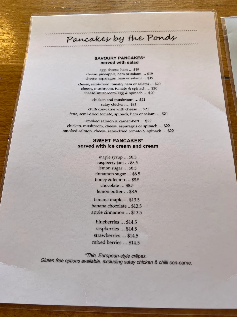 Menu, Plenty Cider