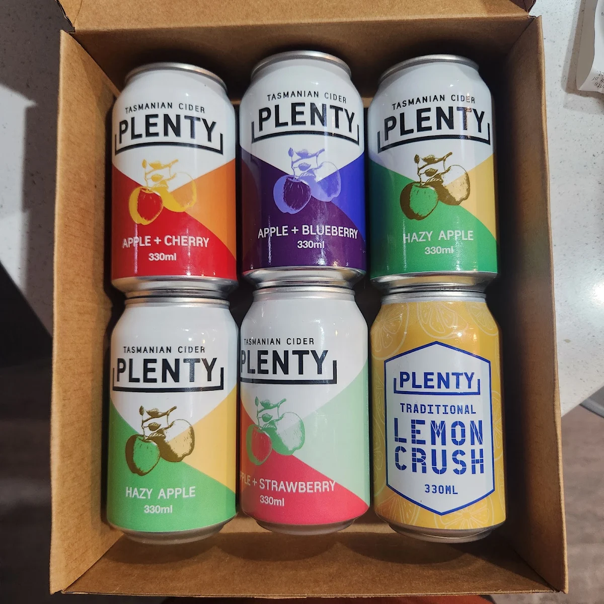 Menu, Plenty Cider