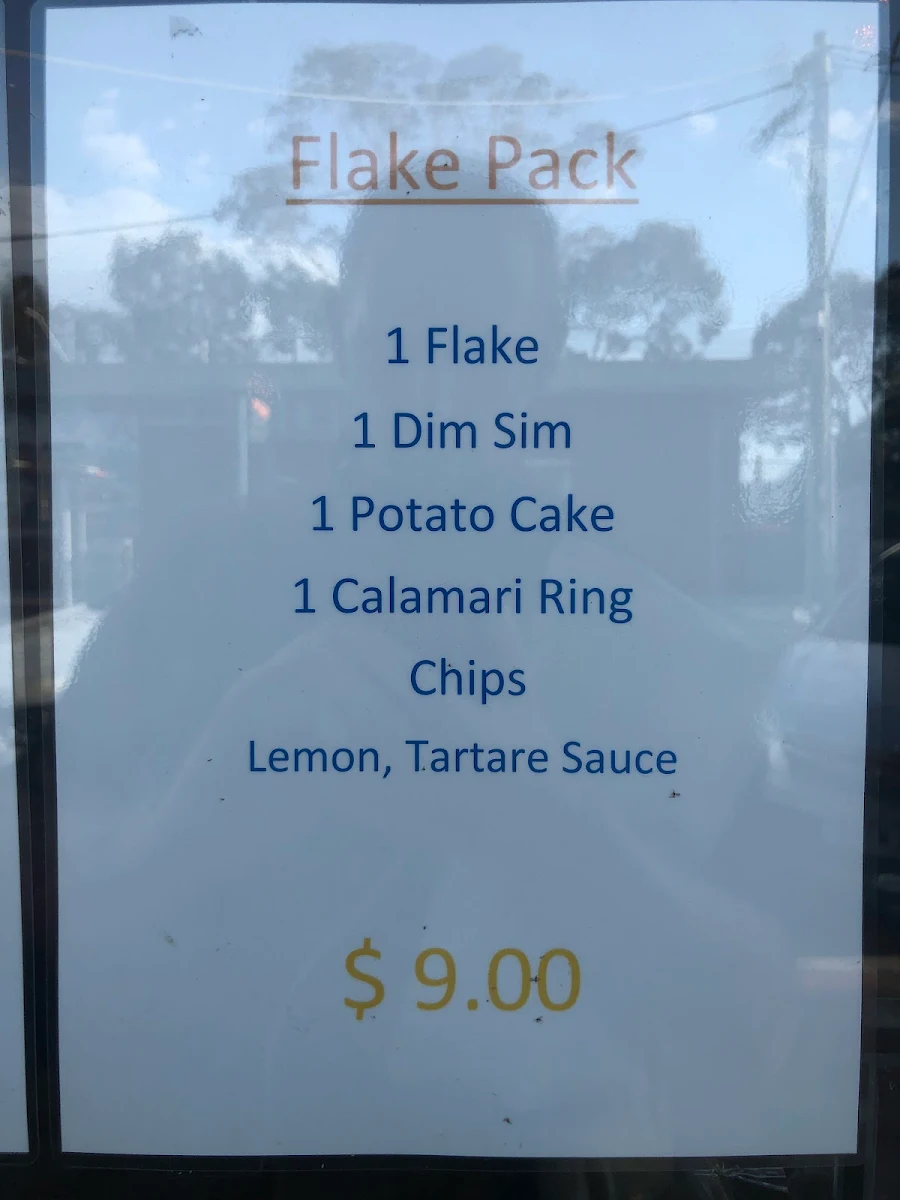 Menu, Zorbas Fish & Chips + Sushi