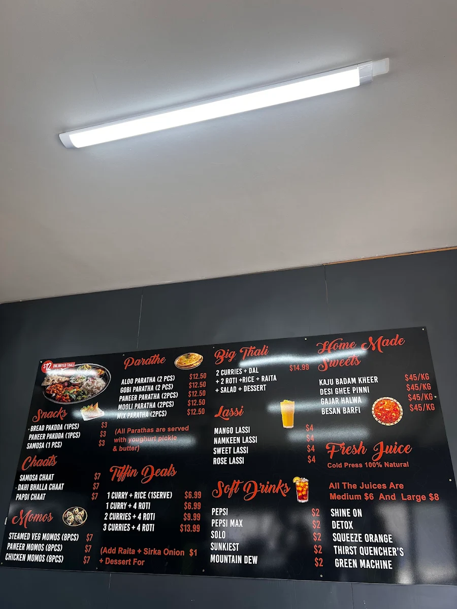 Menu, Rehmat Kitchen