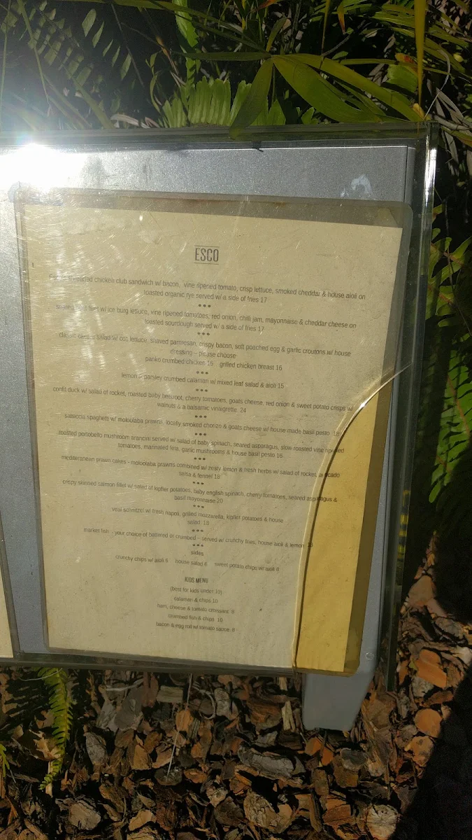 Menu, CAFE TOKYO