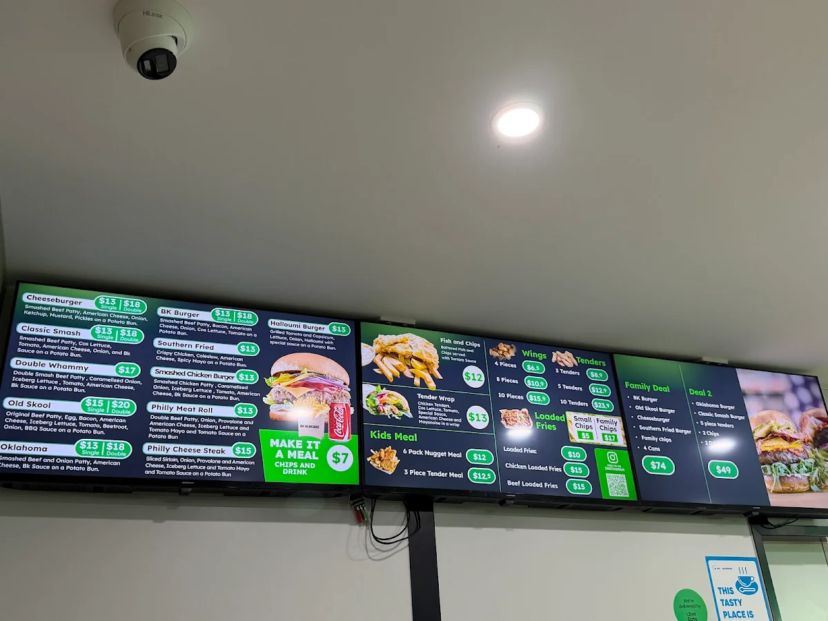 Menu, BK Burgers