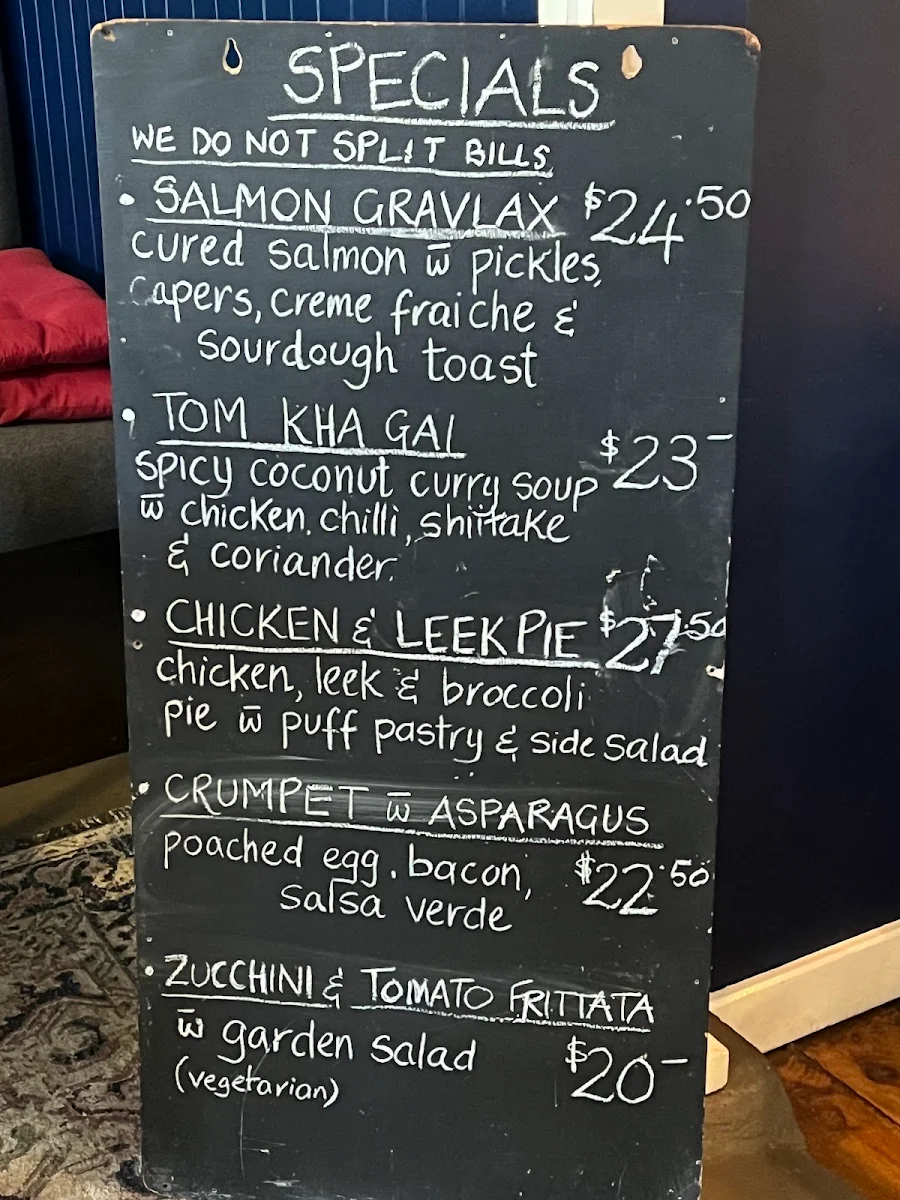 Menu, Glenlyon General Store