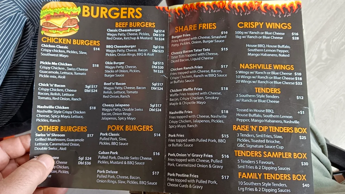 Menu, Griddle & Crisp Clayfield