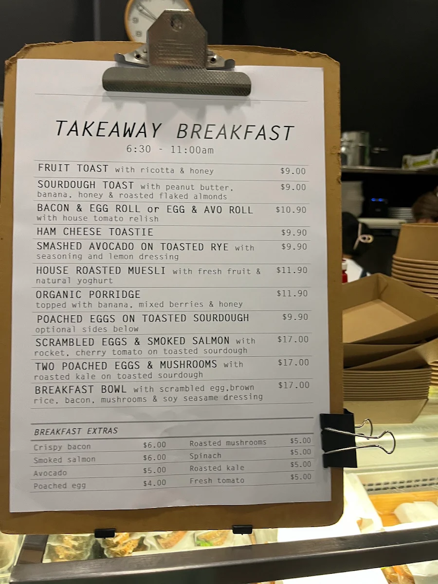 Menu, Beanbah Espresso