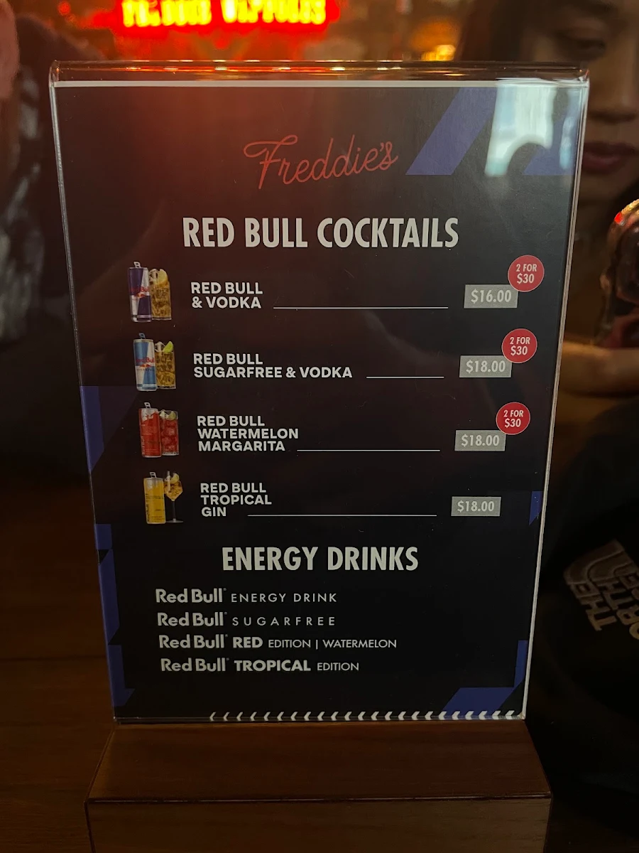 Menu, Freddie Wimpoles