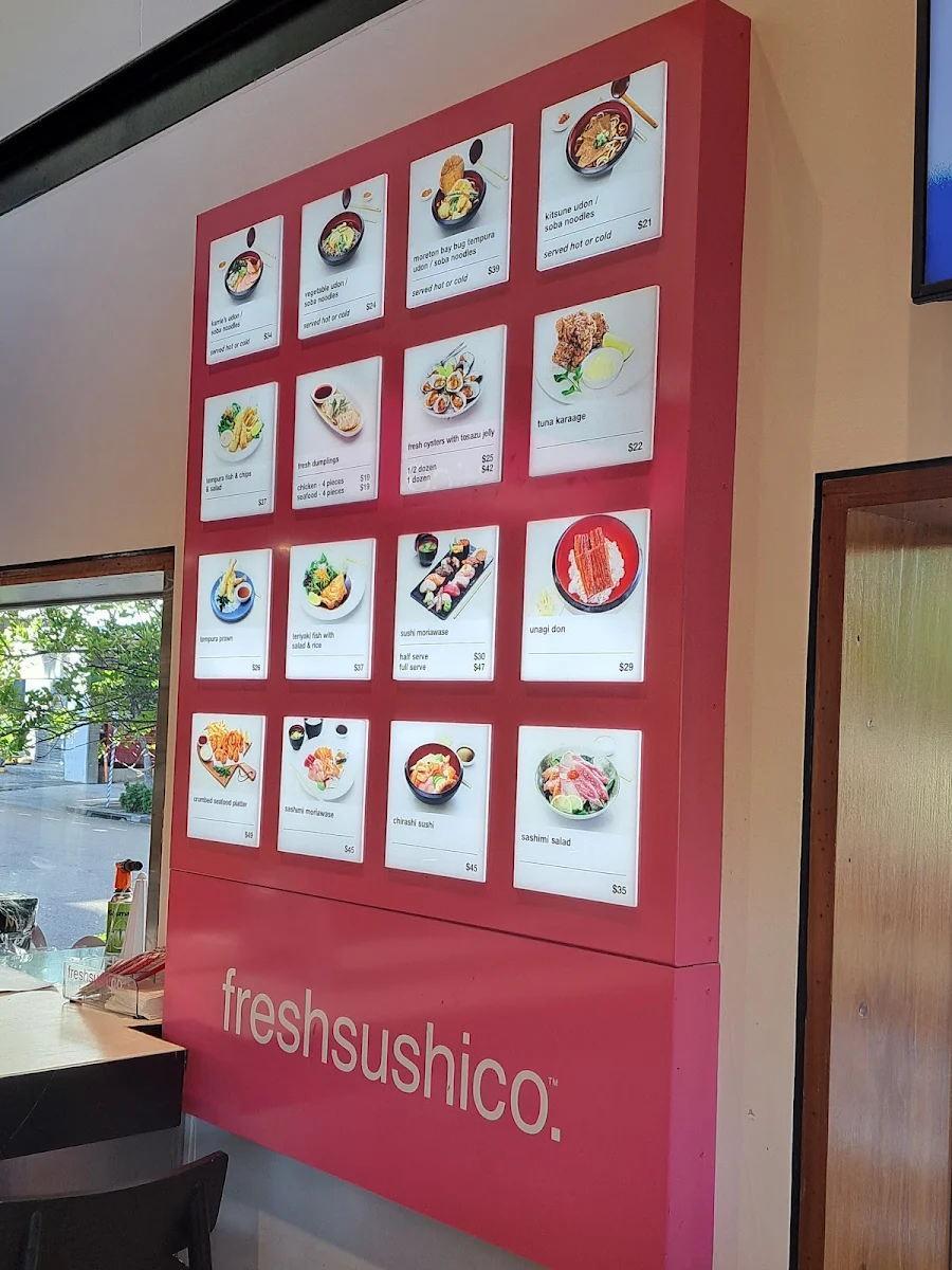 Menu, Fresh Fish Co.