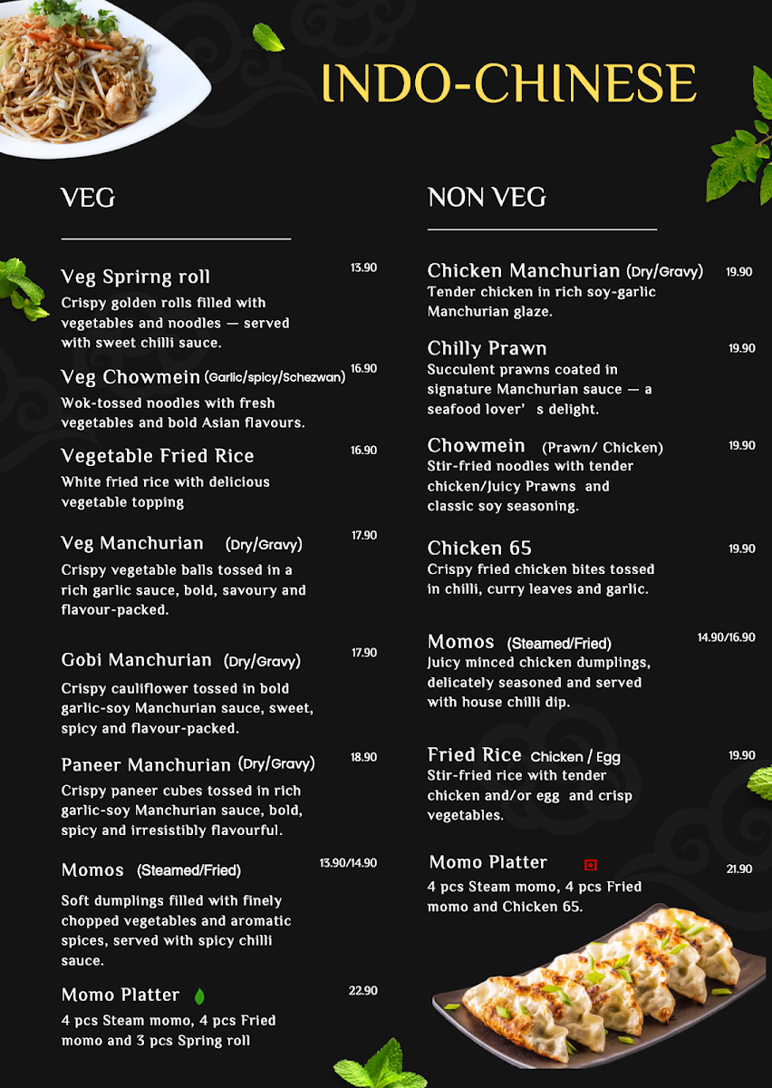 Menu, Spicy Saffron
