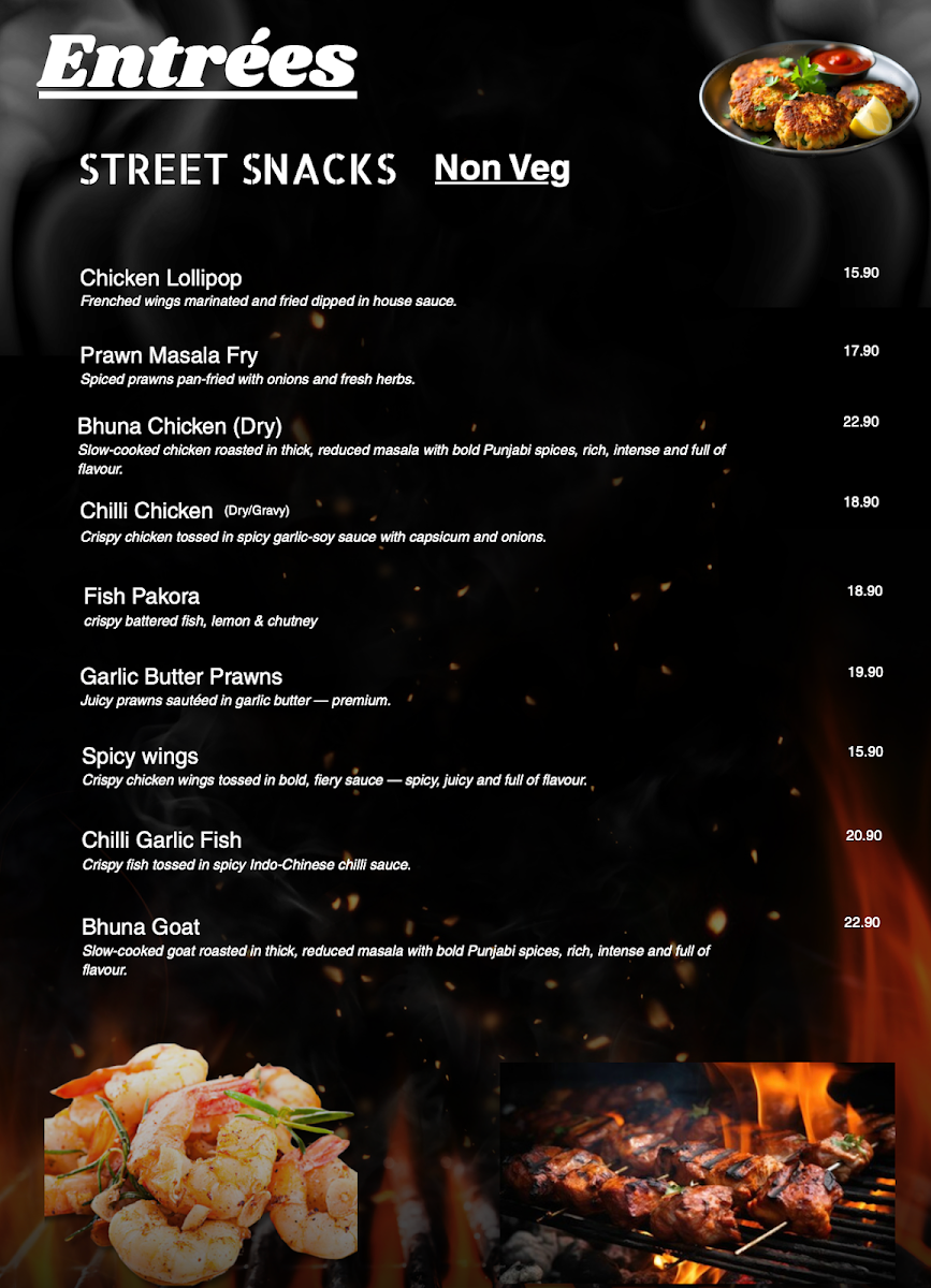 Menu, Spicy Saffron