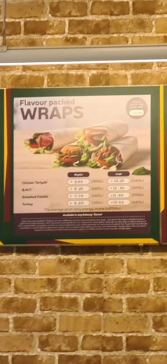 Menu, Cafe Melt