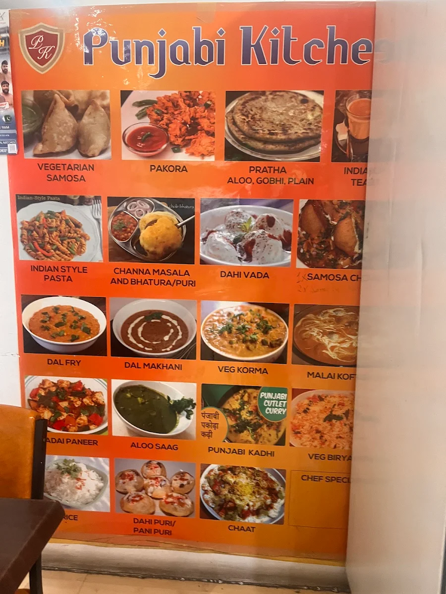 Menu, Punjabi Kitchen