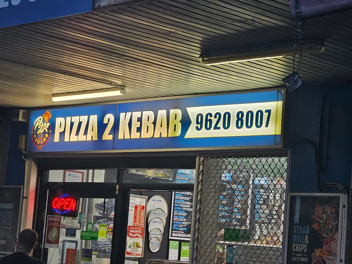 Menu, Pizza 2 Kebabs
