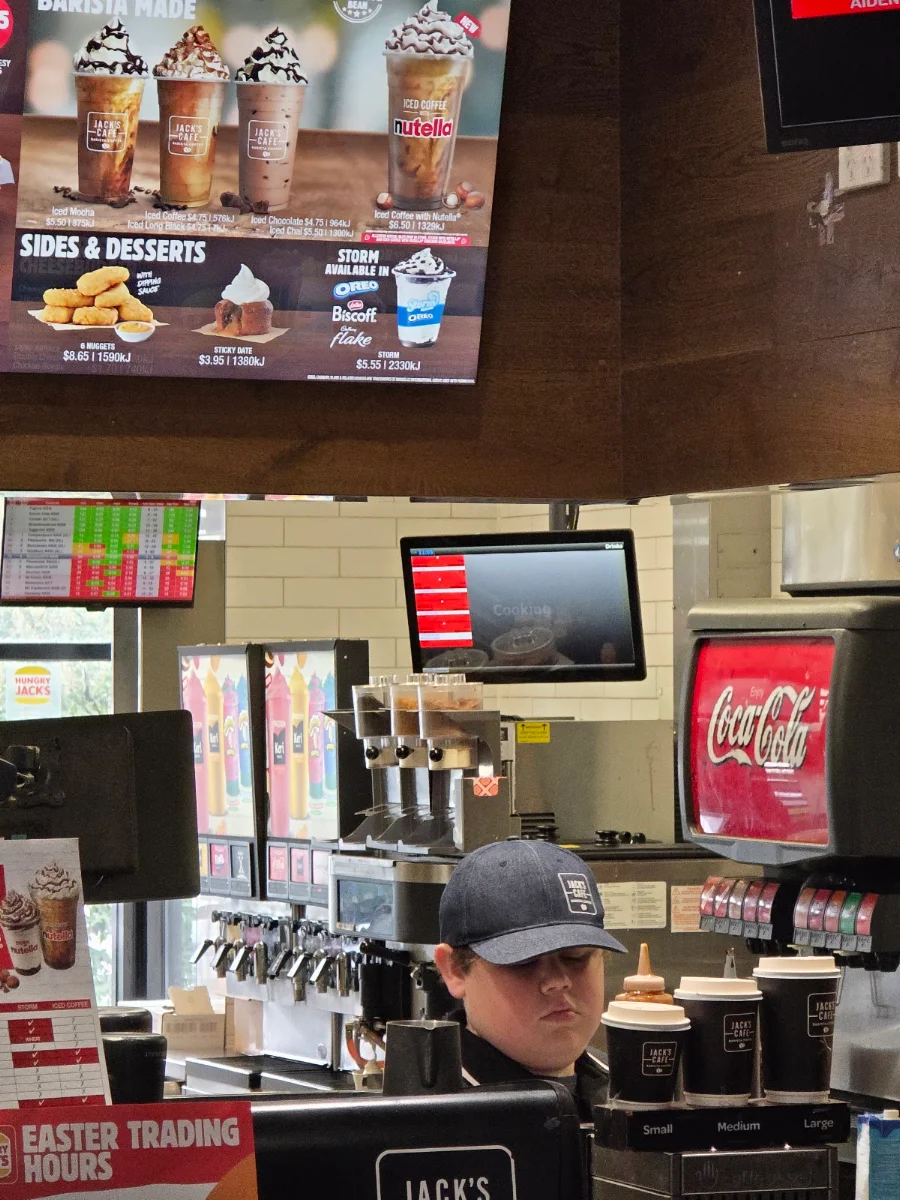 Menu, Hungry Jack's Burgers Marulan South