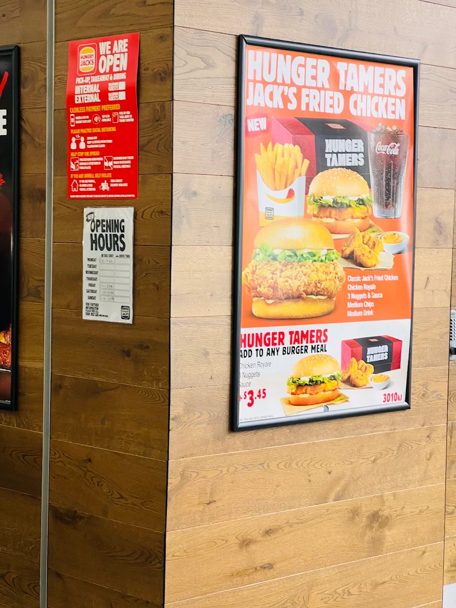 Menu, Hungry Jack's Burgers Marulan South