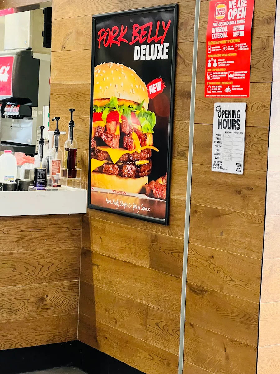 Menu, Hungry Jack's Burgers Marulan South