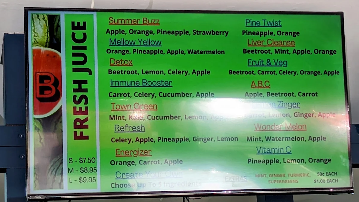 Menu, Blendz & Beanz