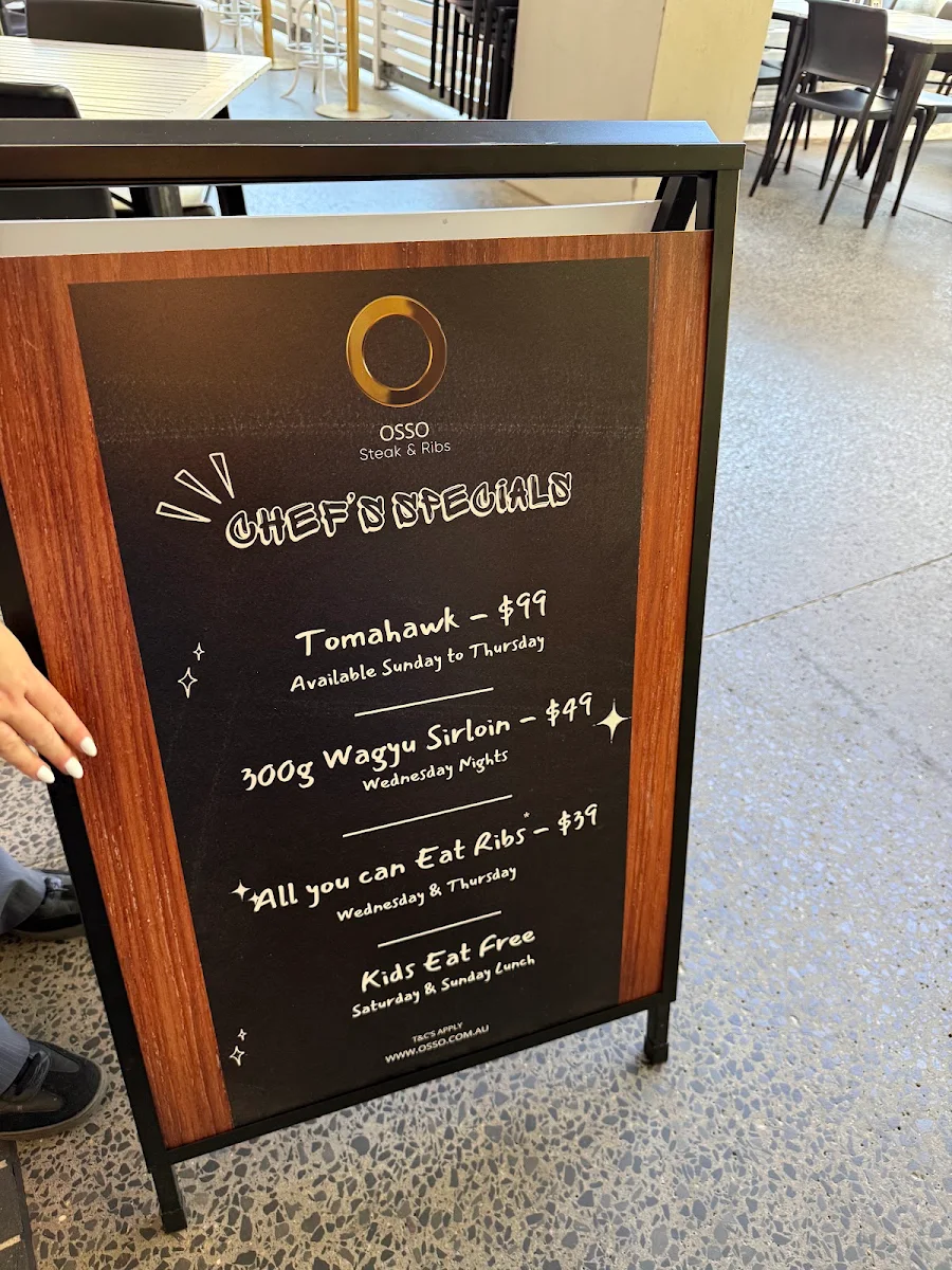 Menu, OSSO Rousehill