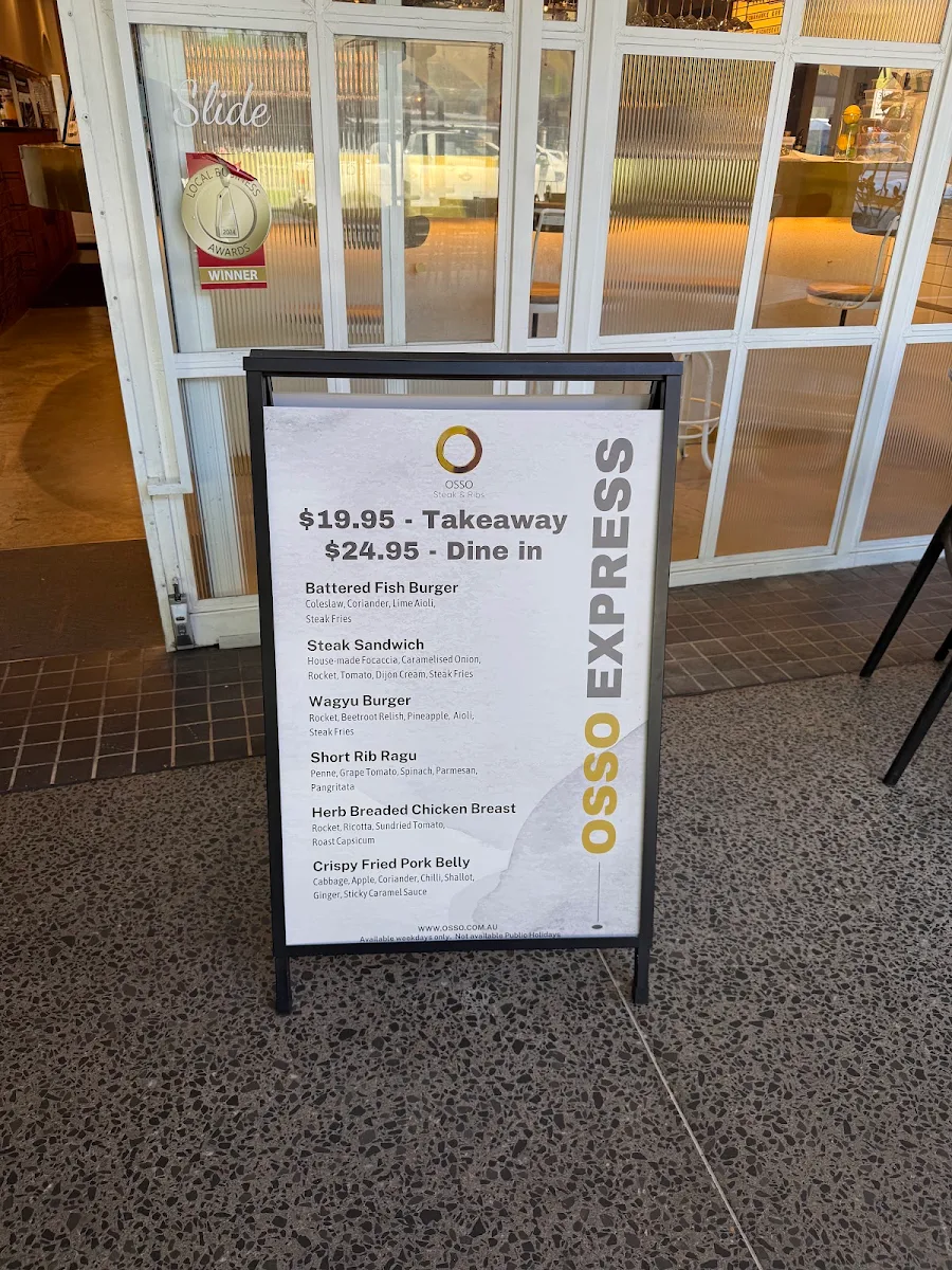 Menu, OSSO Rousehill