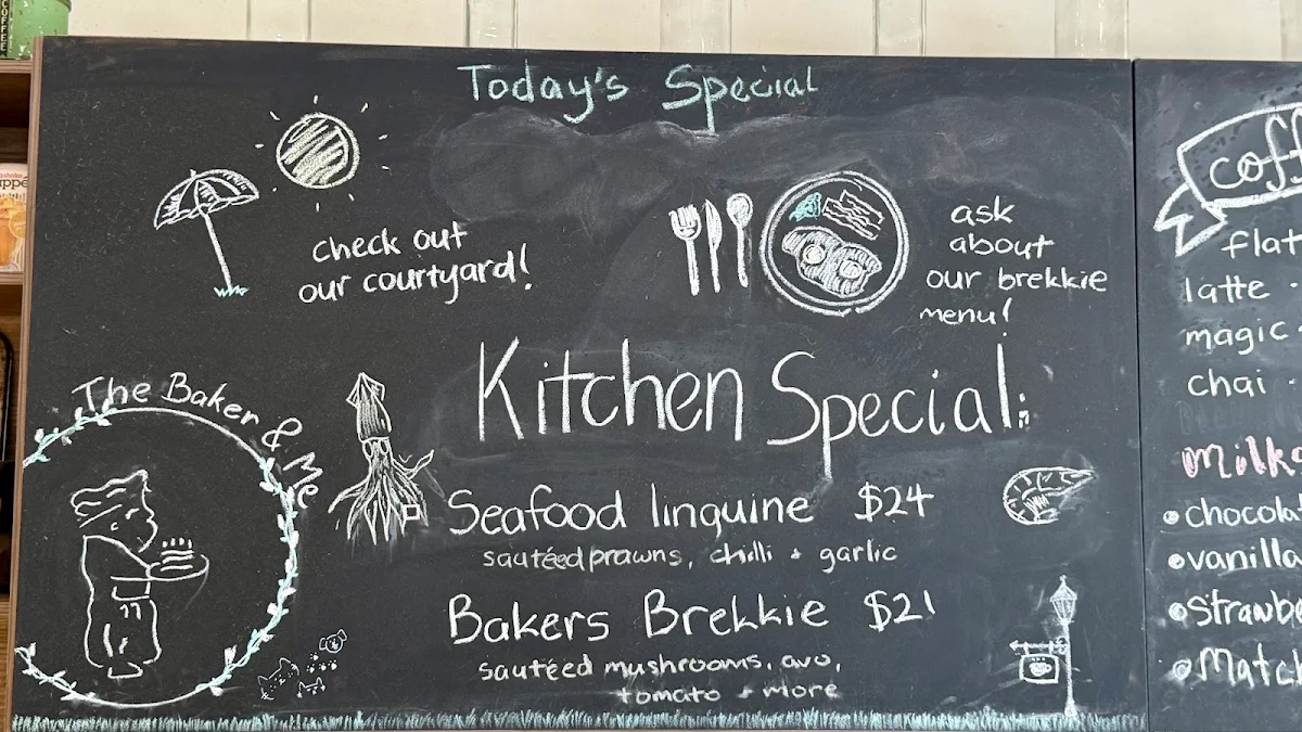 Menu, The Baker & Me