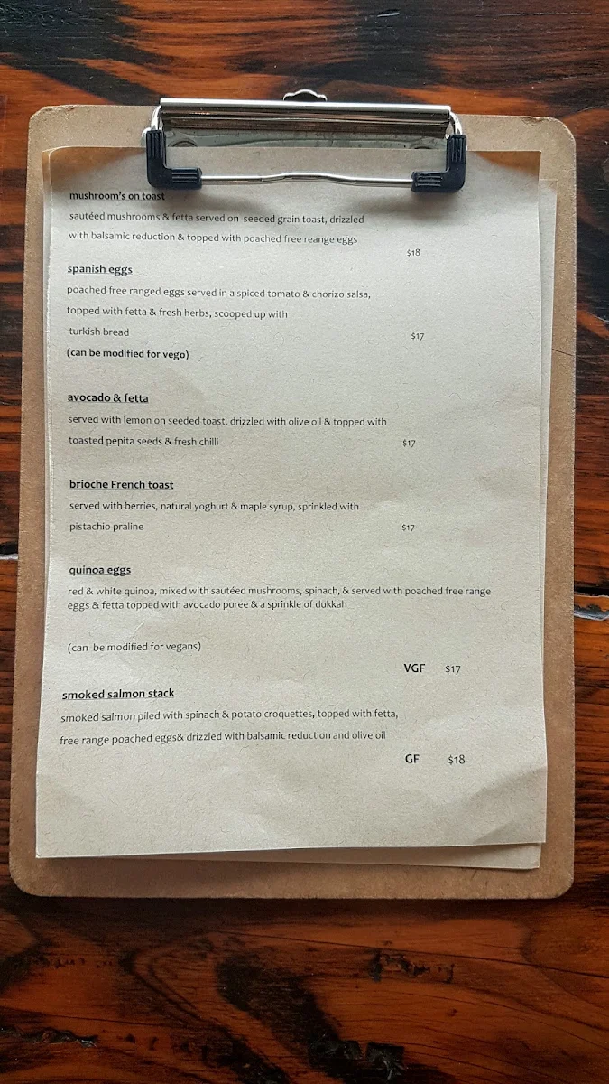 Menu, The Baker & Me