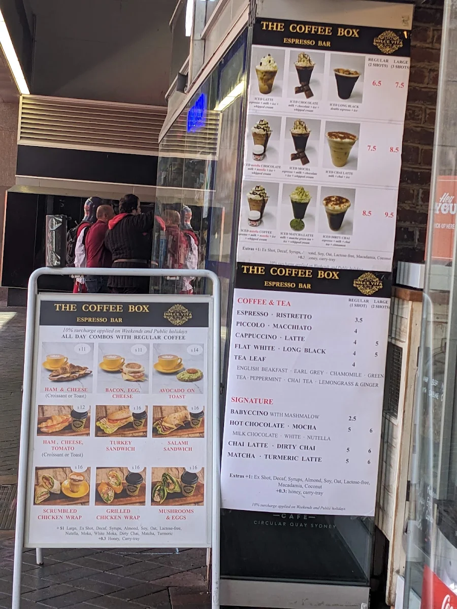 Menu, The Coffee Box
