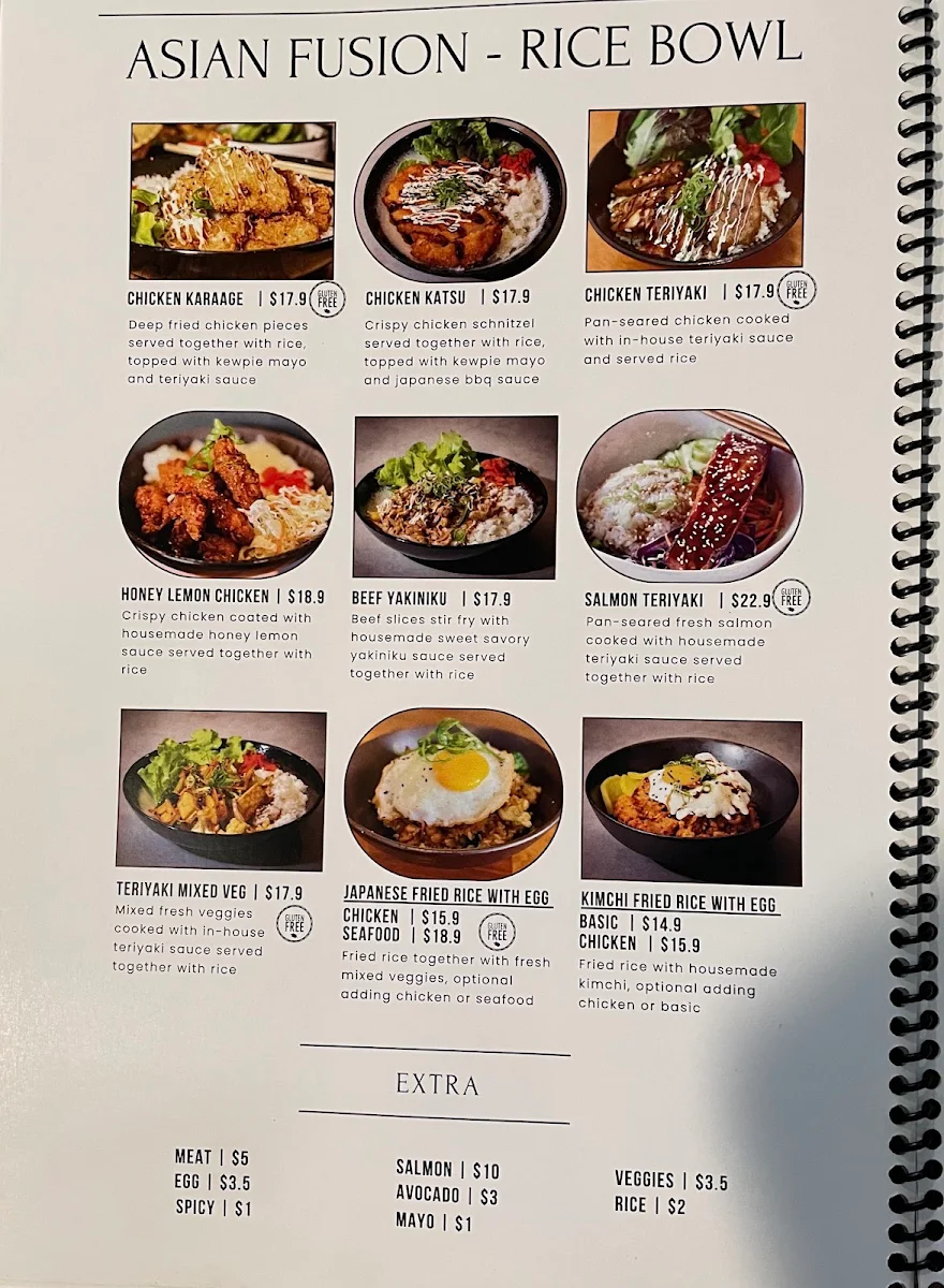 Menu, Pt Cartwright Seafoods