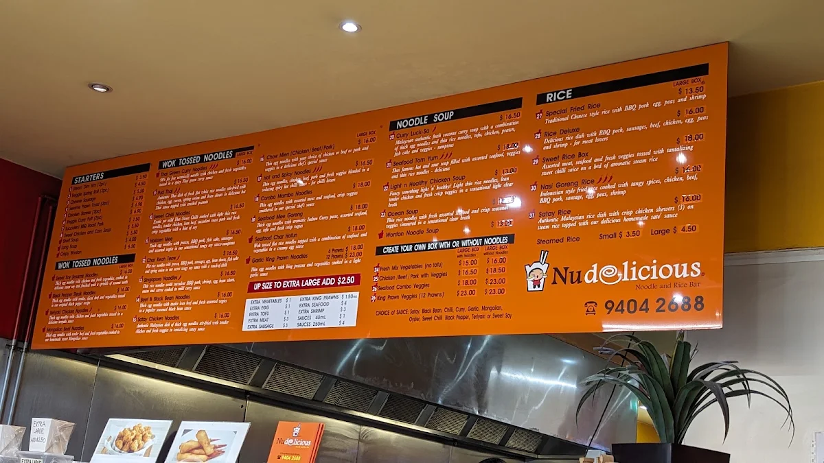 Menu, Nudelicious