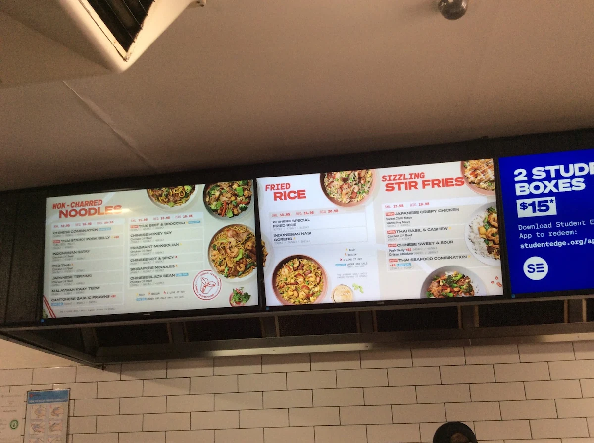 Menu, Noodle Box Knox