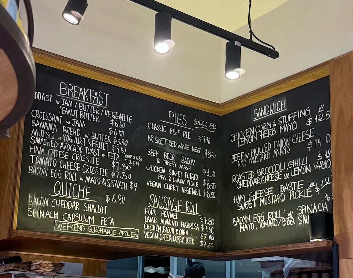 Menu, Bourke Street Bakery Barangaroo