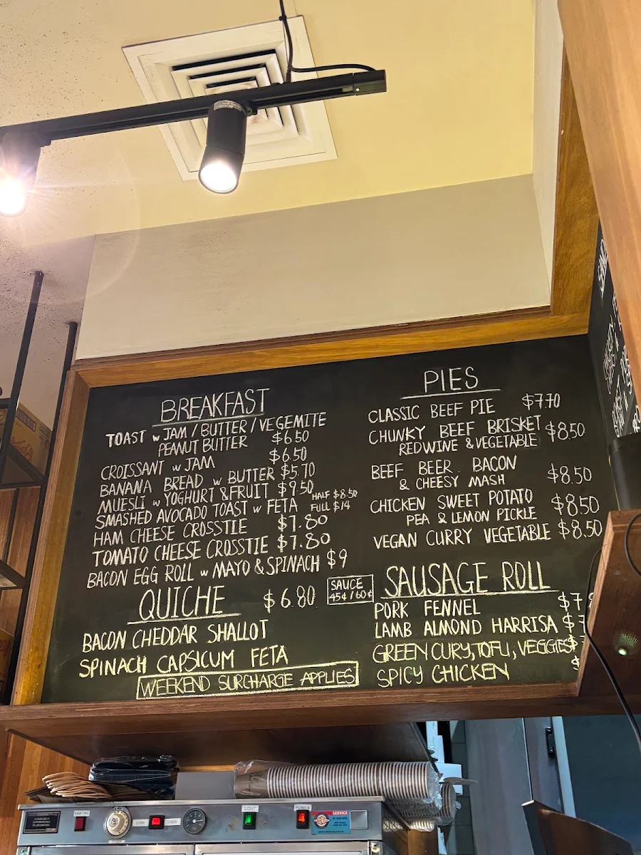 Menu, Bourke Street Bakery Barangaroo
