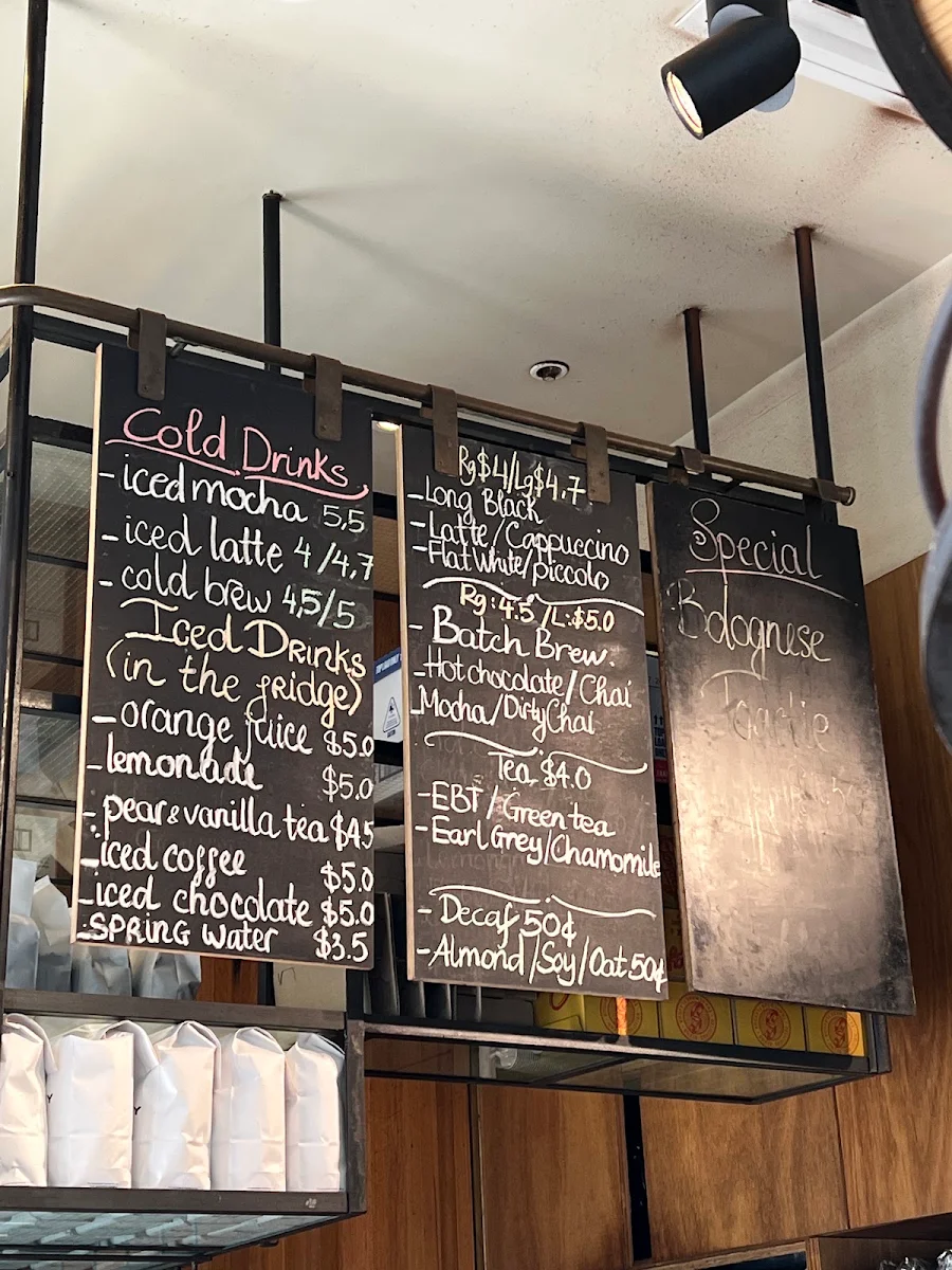 Menu, Bourke Street Bakery Barangaroo