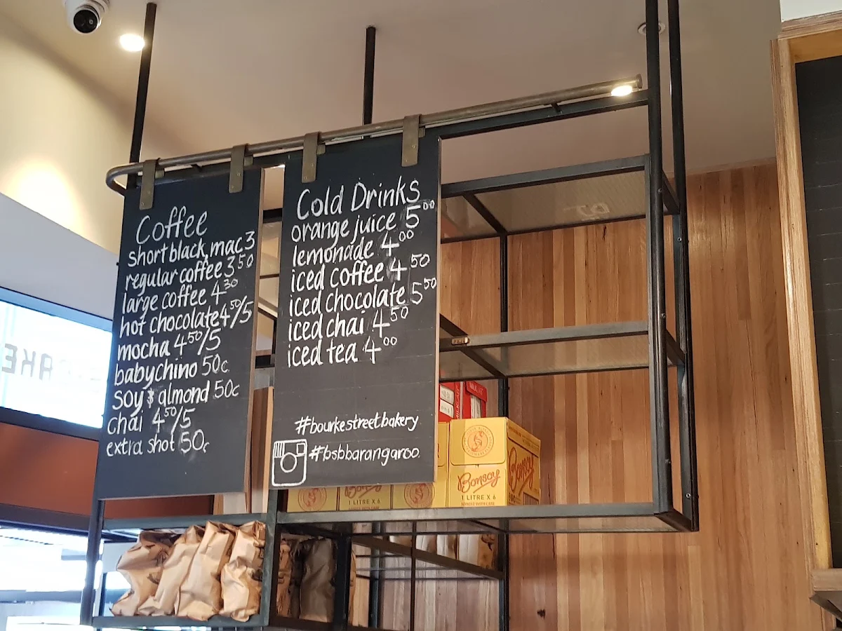 Menu, Bourke Street Bakery Barangaroo