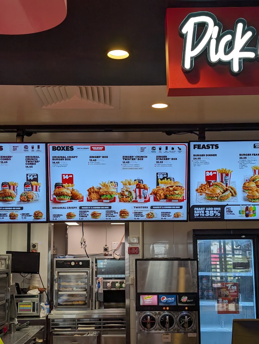 Menu, KFC Cairns