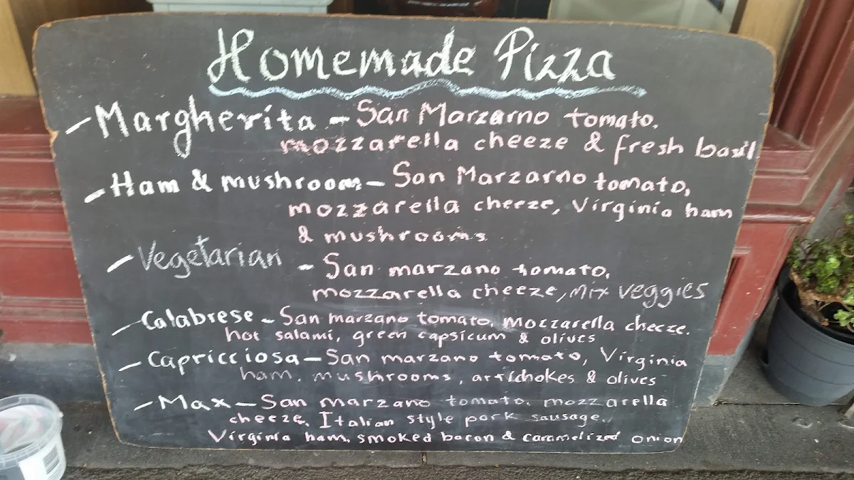 Menu, Cafe Cirino