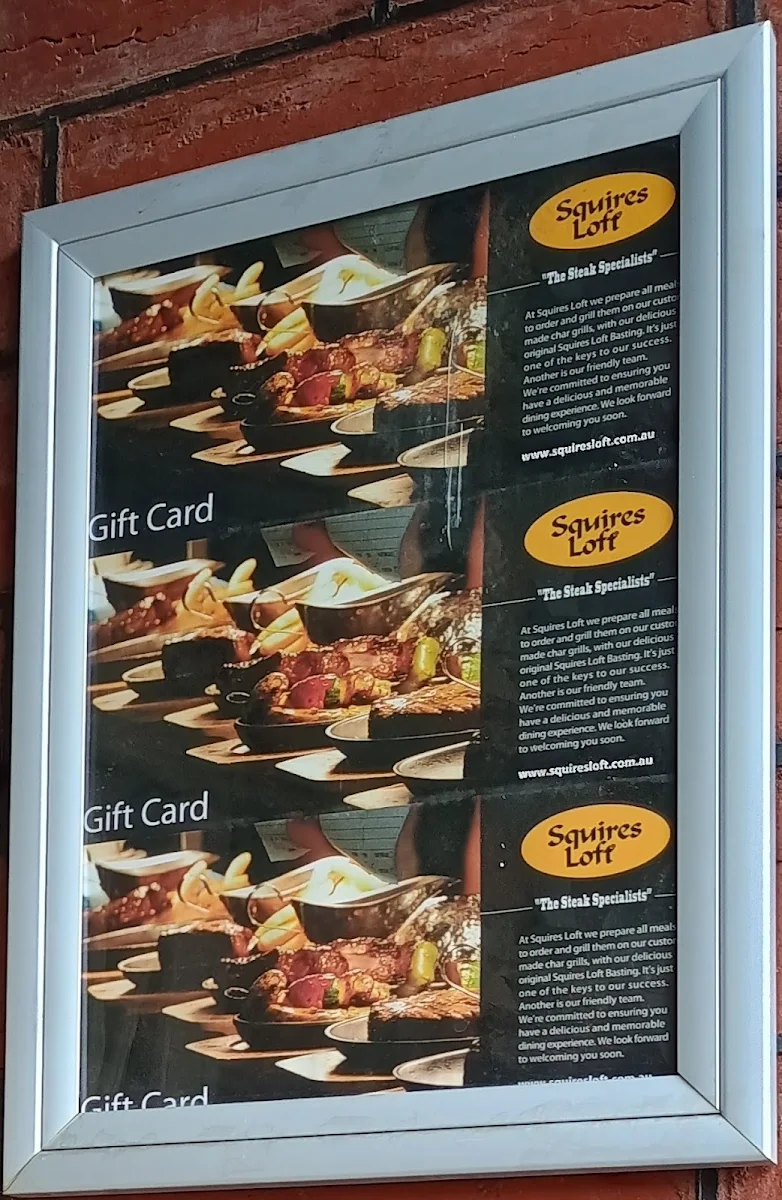 Menu, Squires Loft Essendon