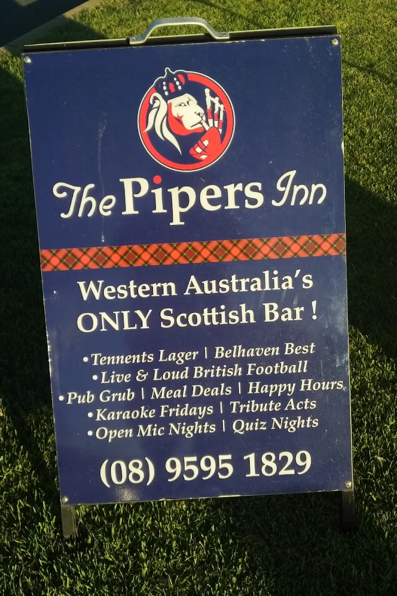 Menu, The Pipers Inn