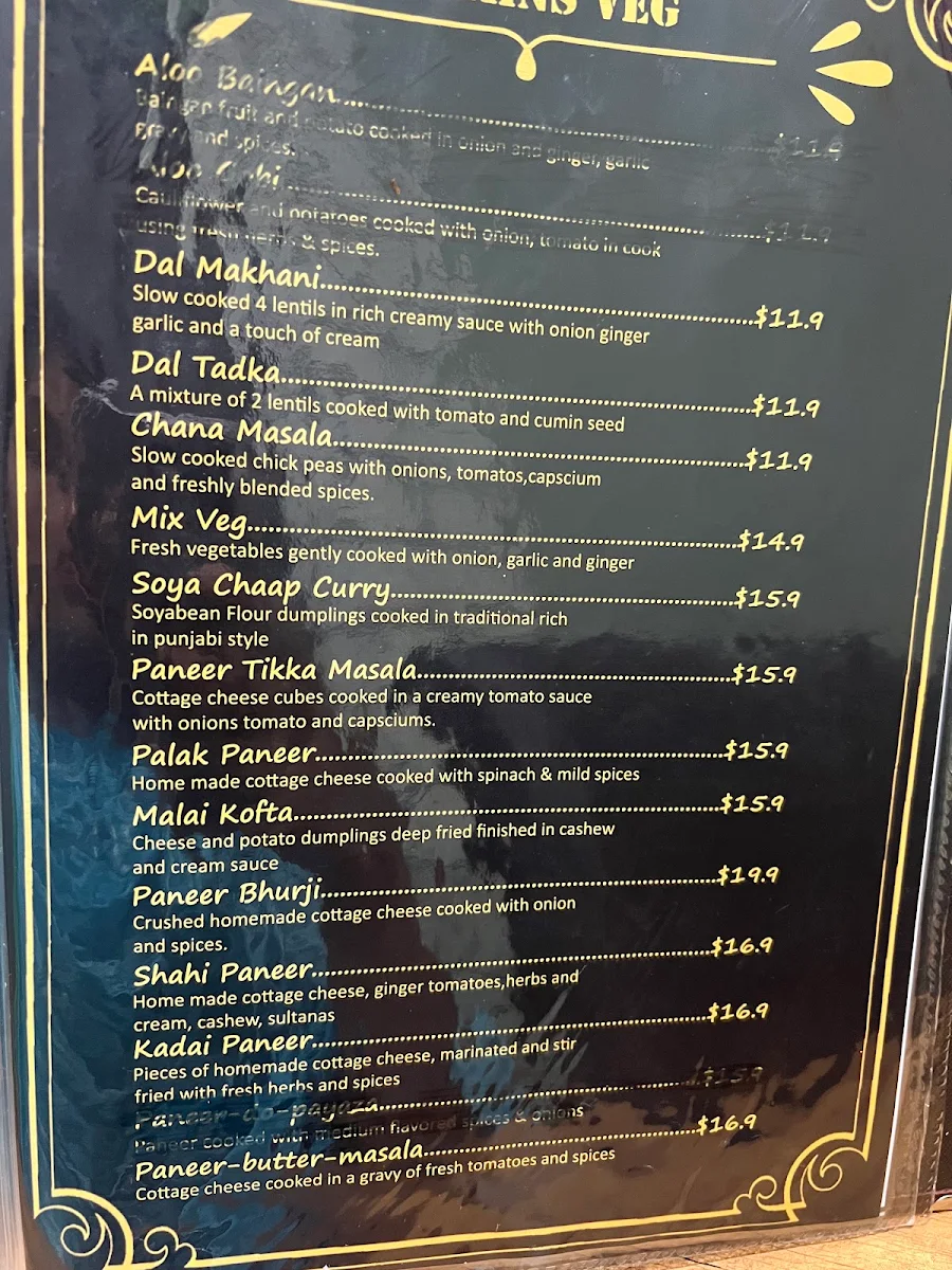 Menu, Shan Sweets And Restaurant (Richmond)