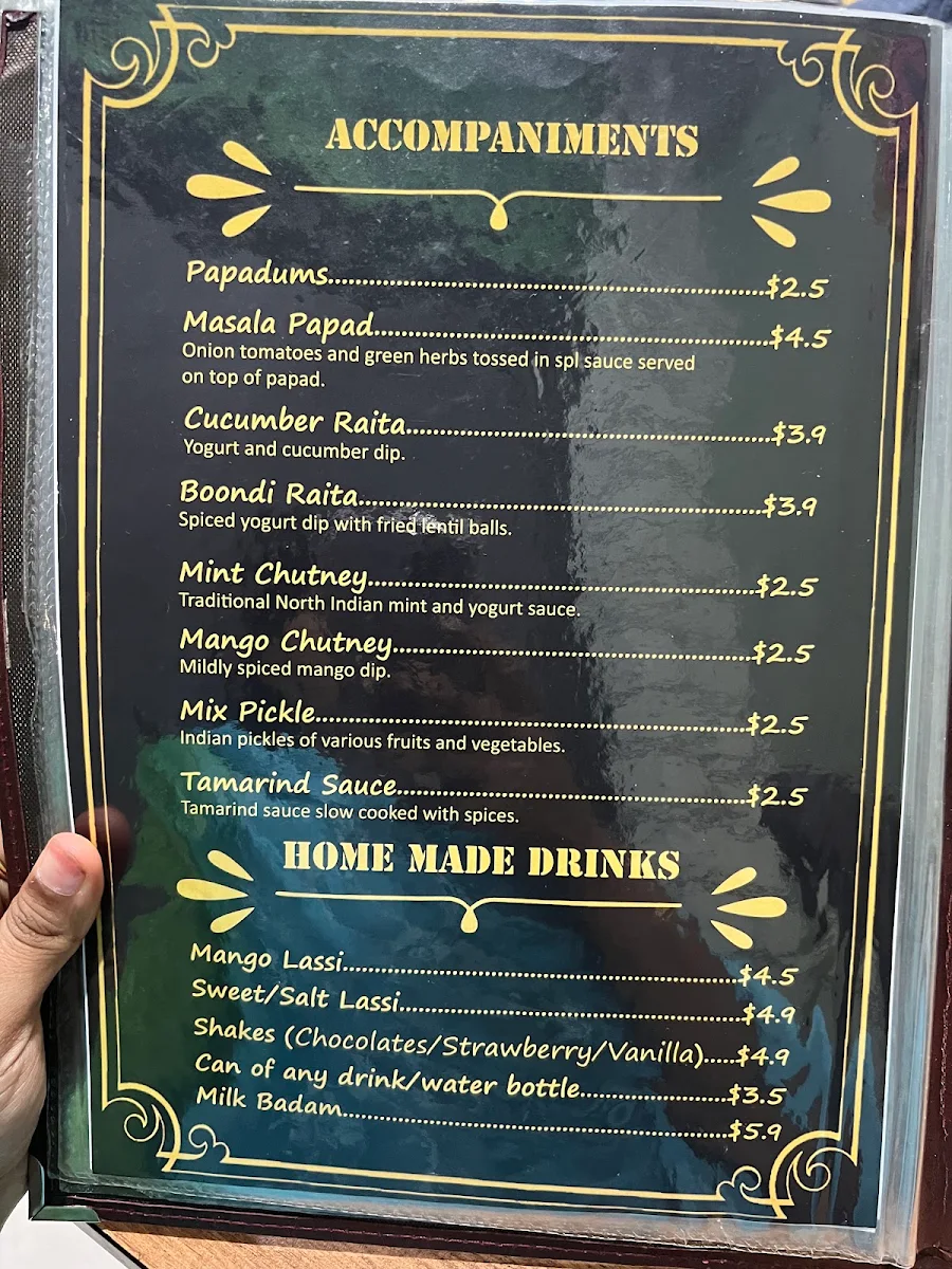 Menu, Shan Sweets And Restaurant (Richmond)
