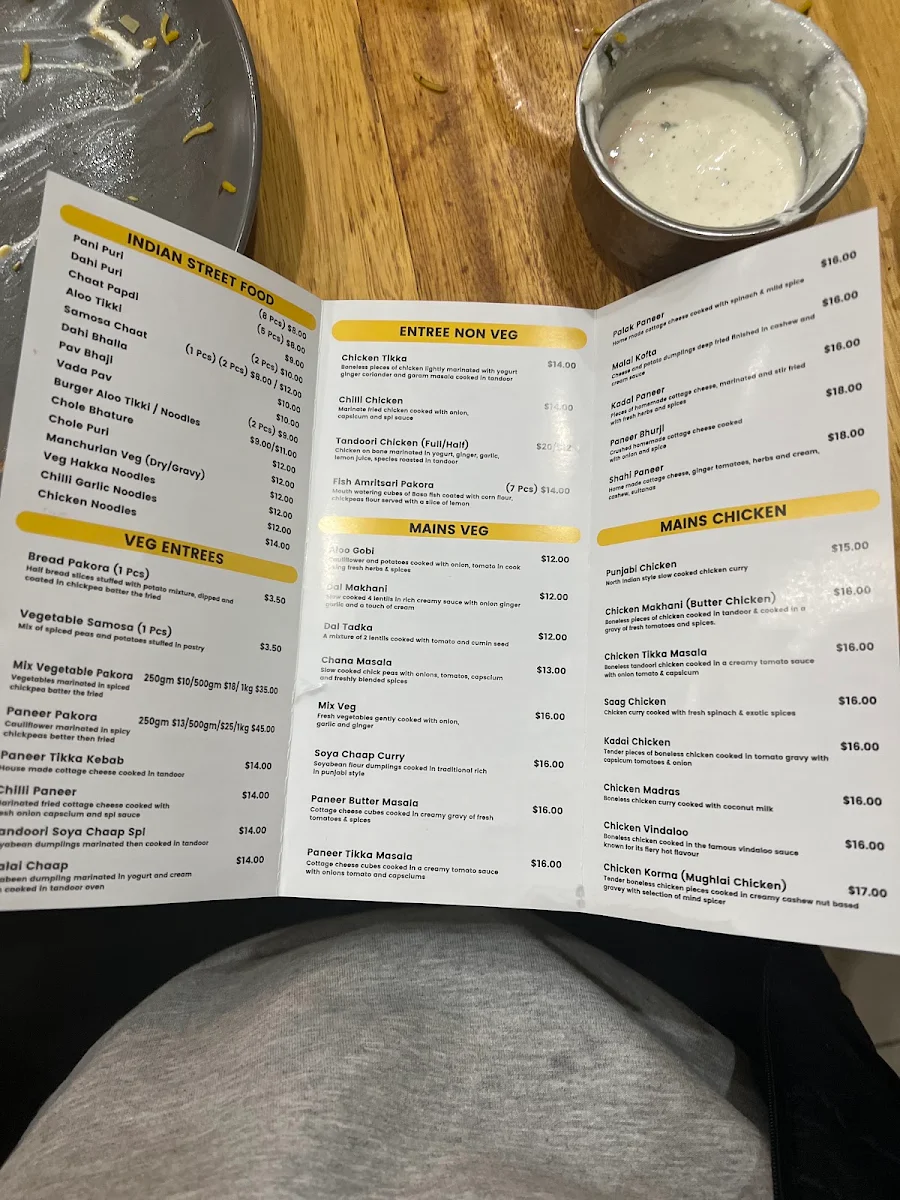 Menu, Shan Sweets And Restaurant (Richmond)