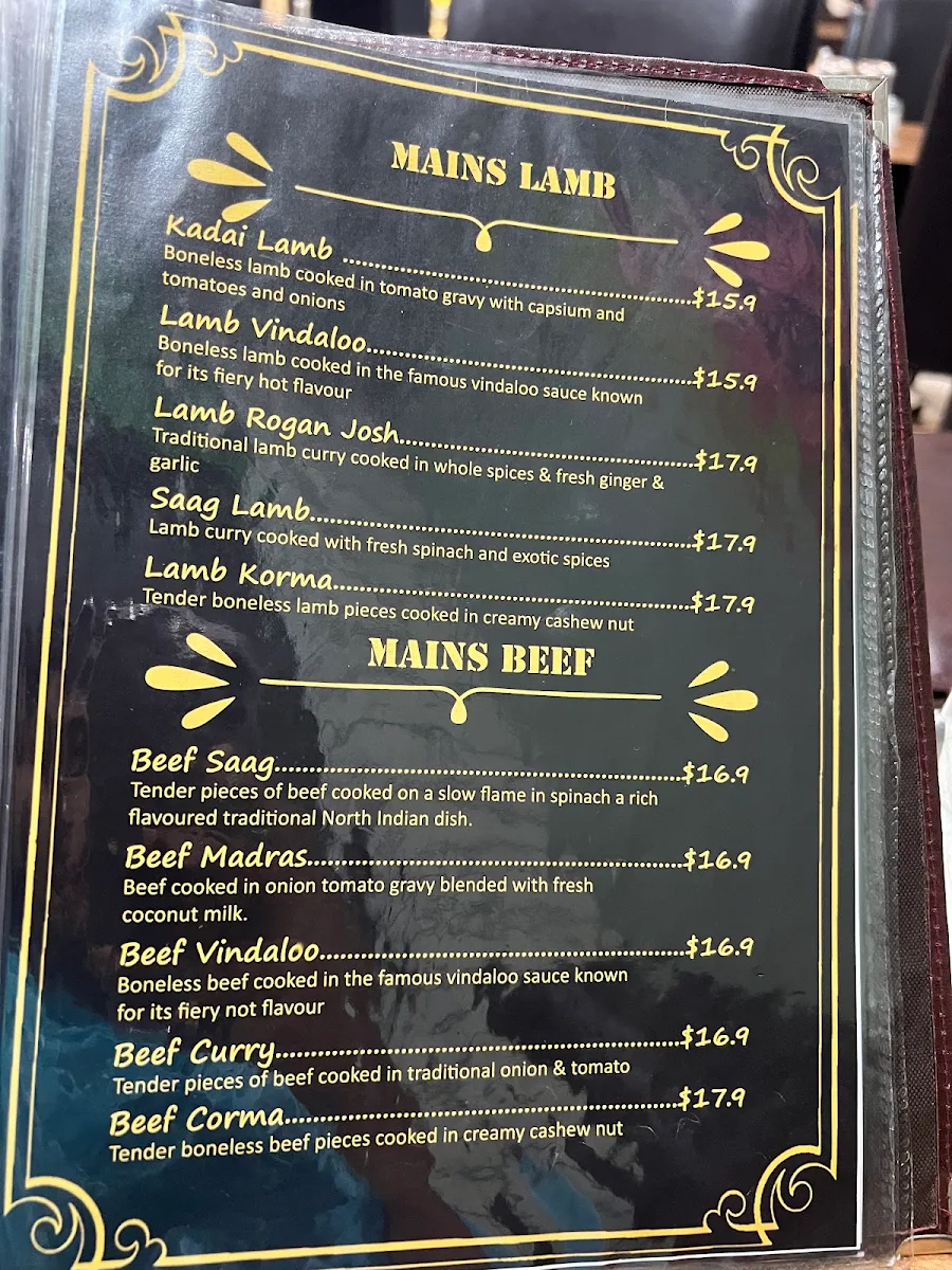 Menu, Shan Sweets And Restaurant (Richmond)