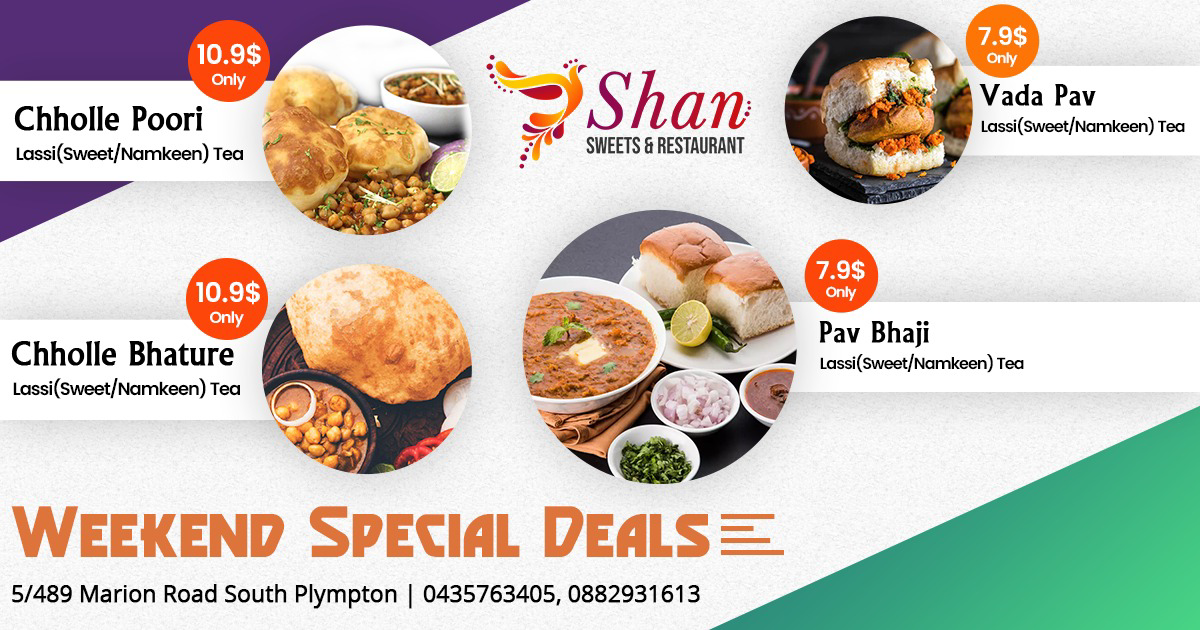 Menu, Shan Sweets And Restaurant (Richmond)