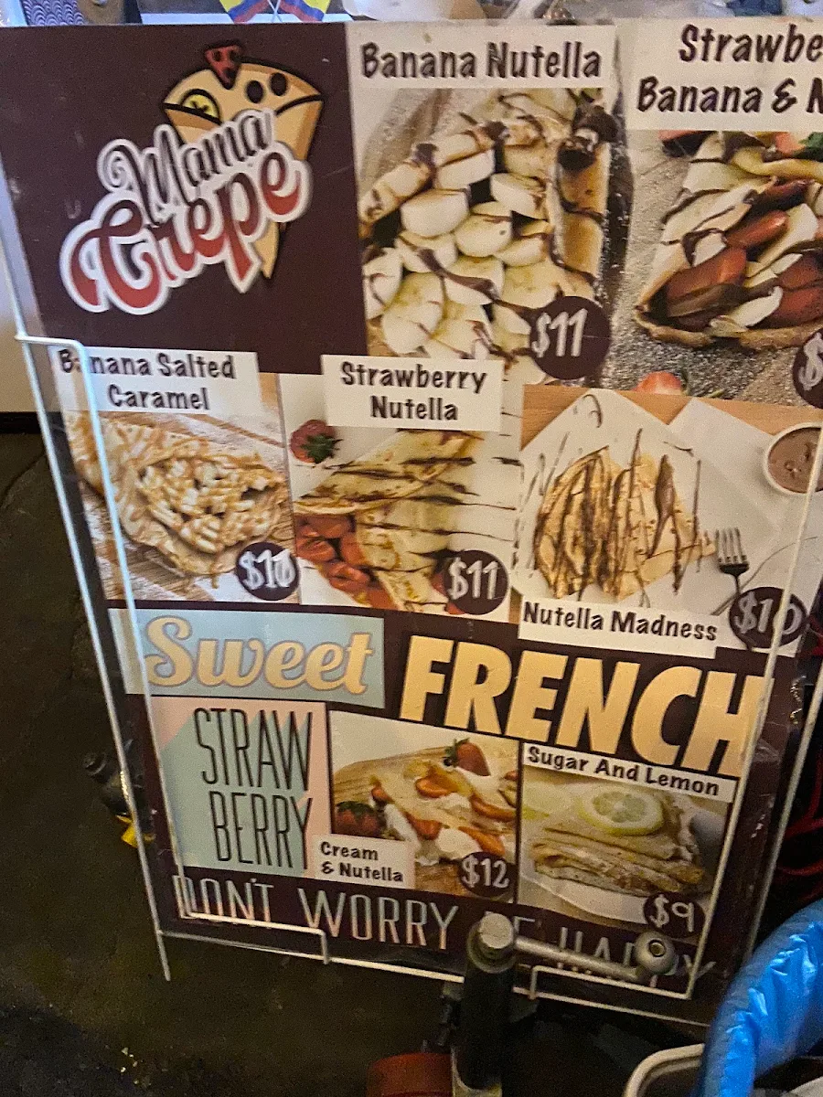 Menu, Mama Crepe