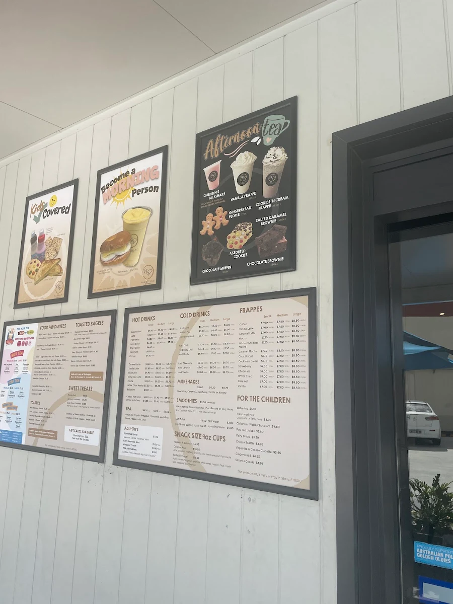 Menu, Mia Bella’s Coffee Drive Thru Strathpine