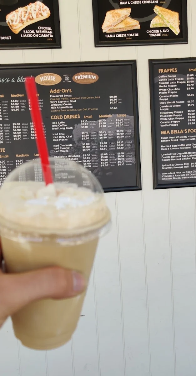 Menu, Mia Bella’s Coffee Drive Thru Strathpine