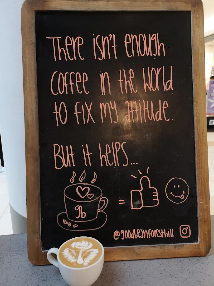 Menu, Good Bean Espresso Bar