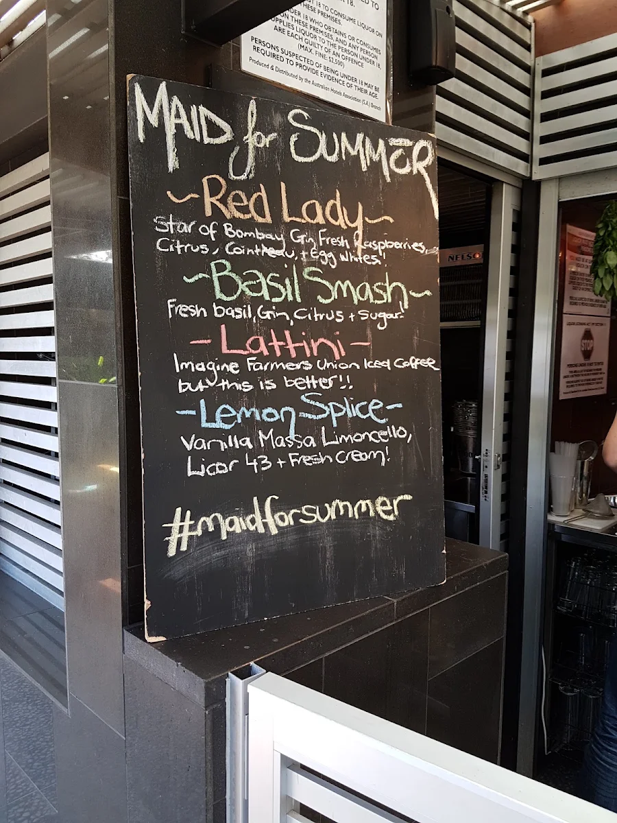 Menu, The Maid Hotel