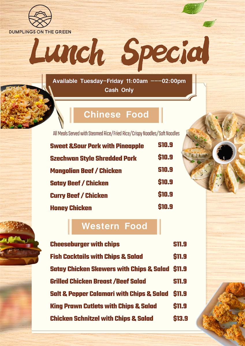 Menu, Dumplings On The Green - Gloucester