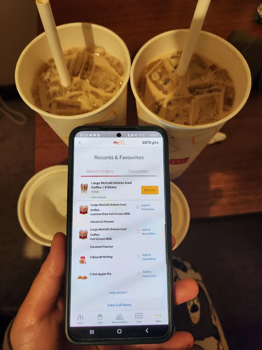 Menu, McDonald's Kalgoorlie CBD